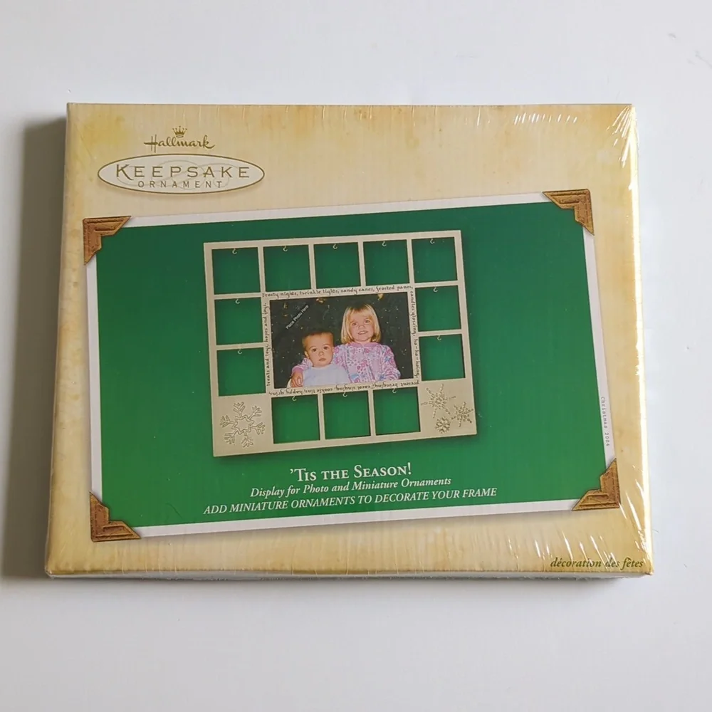 Hallmark Keepsake ornament Tis this Season mini ornaments display photo frame